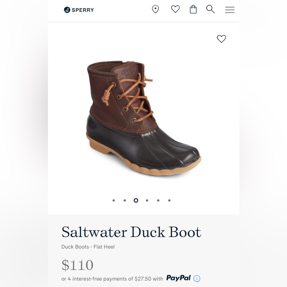 Sperry Women’s Saltwater Duck Boots in Brown - Picture 2 of 8